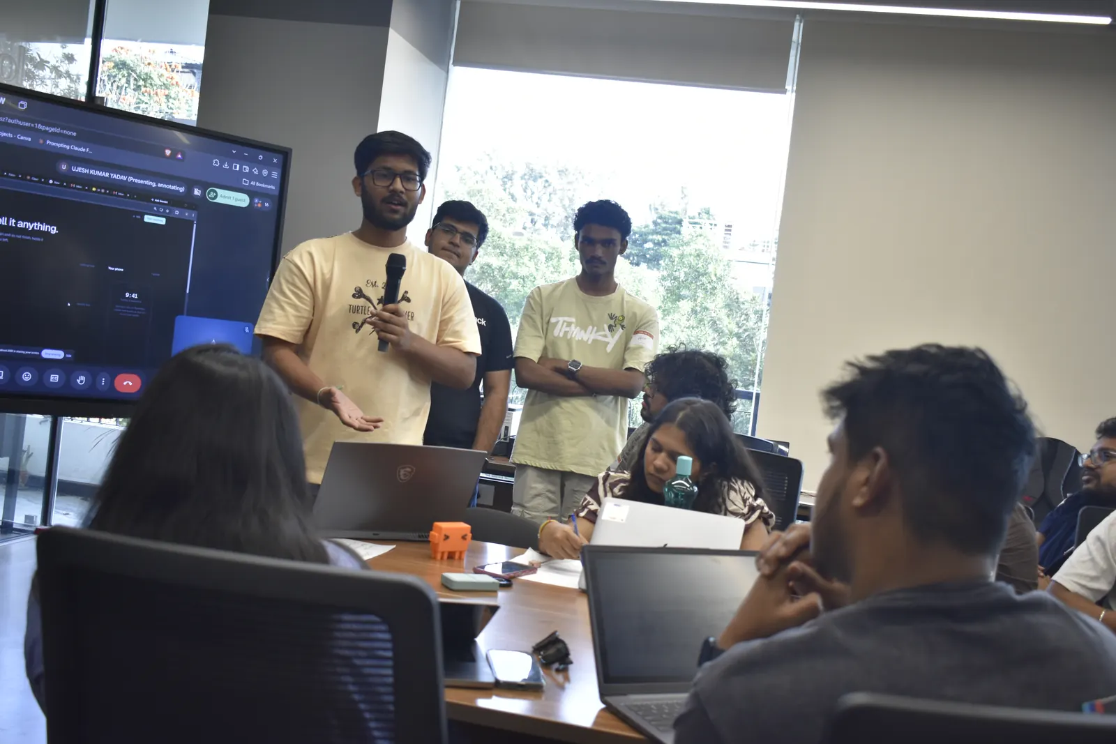 Ujesh presenting a demo