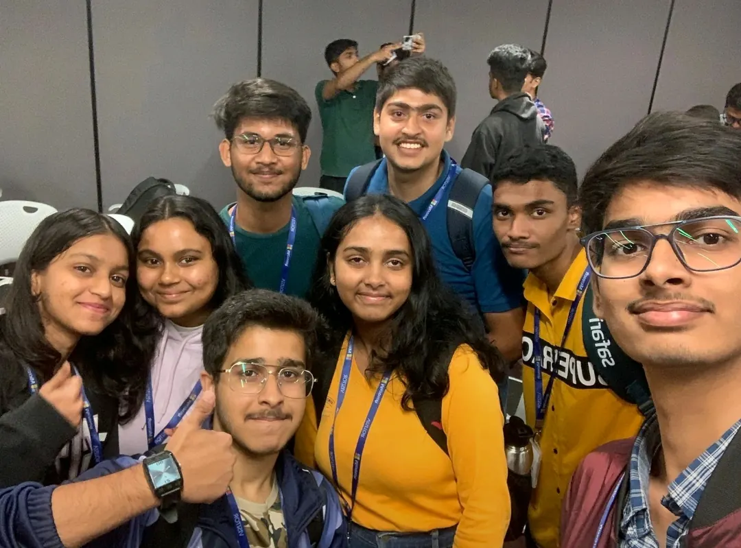 A team selfie at a hackathon