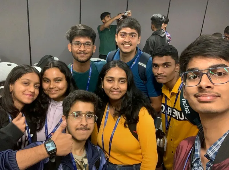 A team selfie at a hackathon