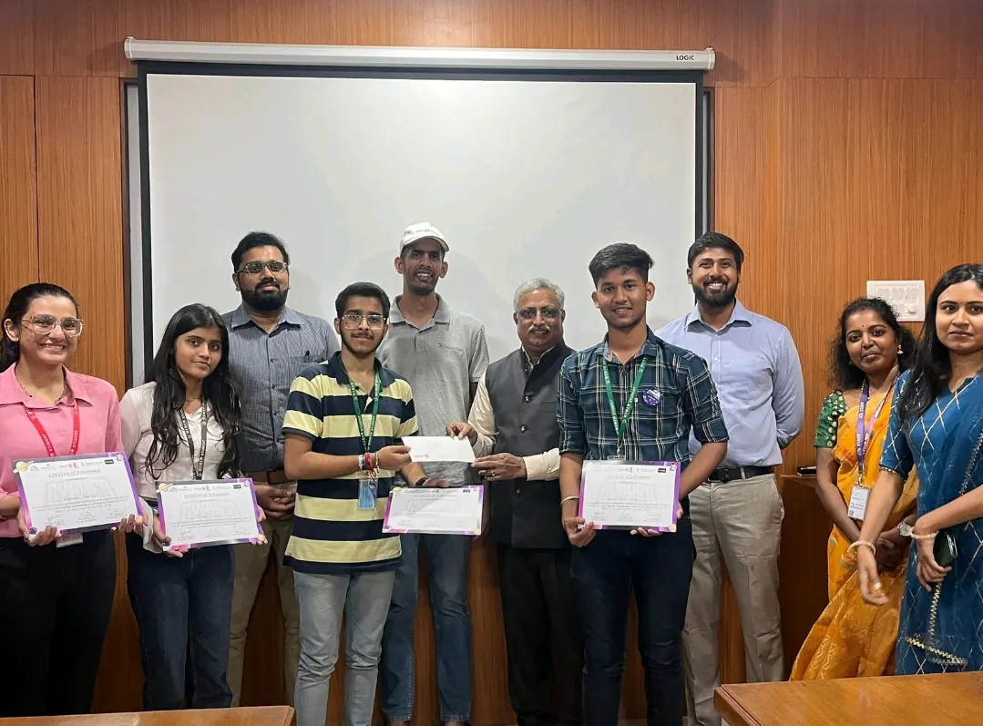 The team on stage with certificates at Cypher