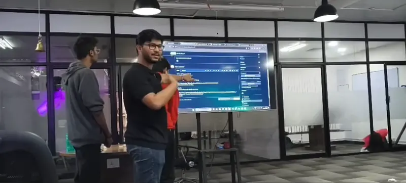 Presenting at the Denova hackathon